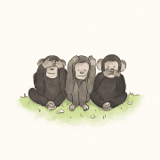 Three monkeys asking how do I get kids to listen