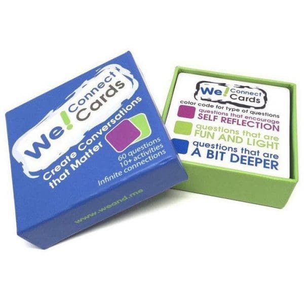 Open box of We! Connect Cards