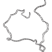 Rope configured to represent map of Australia, as seen in team-building activity called Map Making