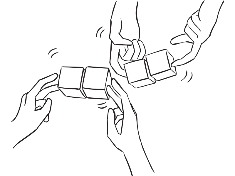 IceBreakers Wooden Toy Block Game Highly Interactive Partner Activity