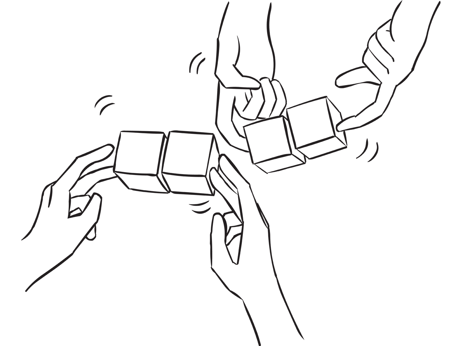 IceBreakers Wooden Toy Block Game Highly Interactive Partner Activity