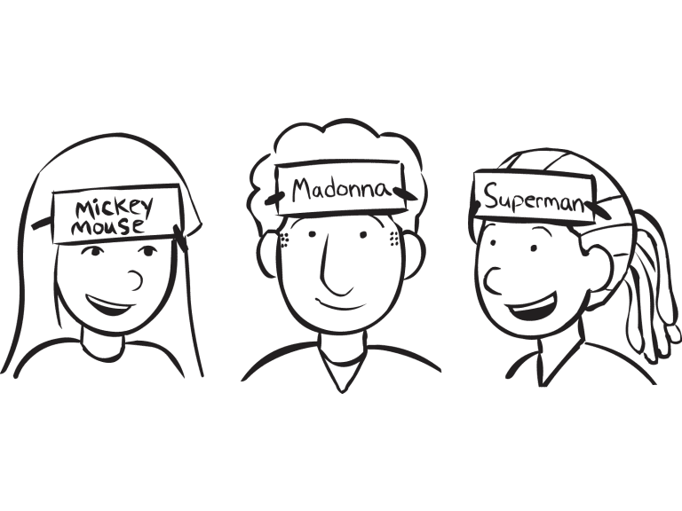 Celebrity Heads Fun Large Group Game, with Celebrity Names List