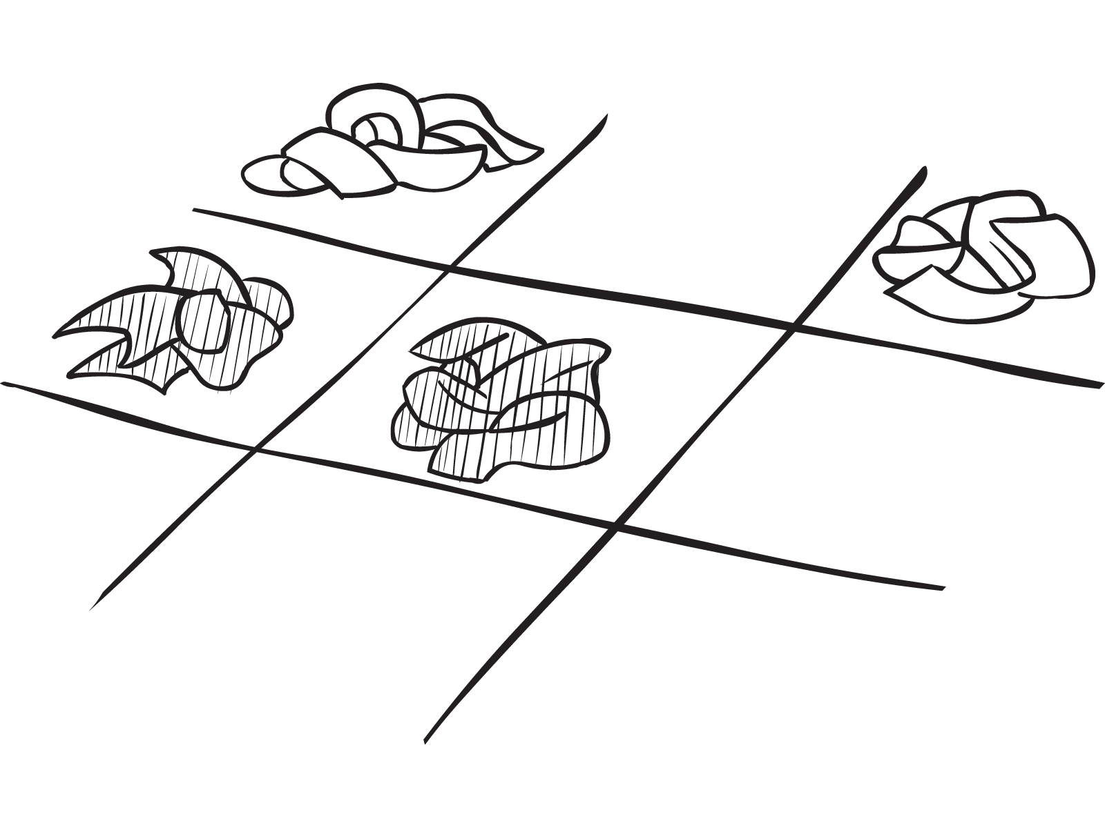 XO or tic tac toe game. Business competition, challenge, strategy