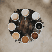 Coffee cups of character strengths. Photo: Nathan Dumlao