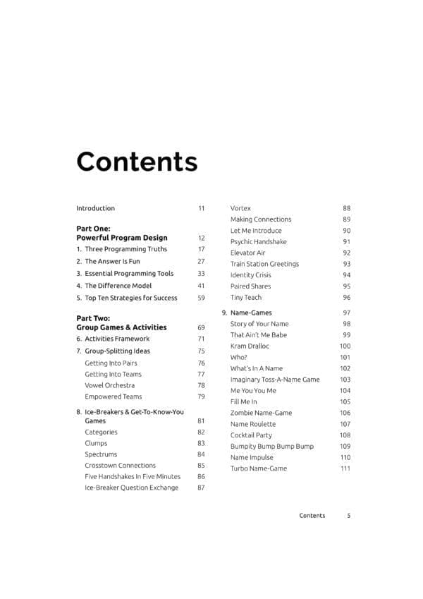 NPNP Table of Contents Page 1