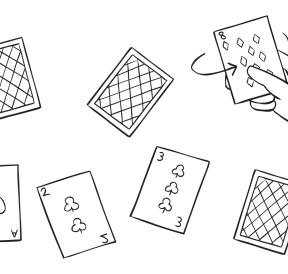 Flip Over Ten playing cards group initiative