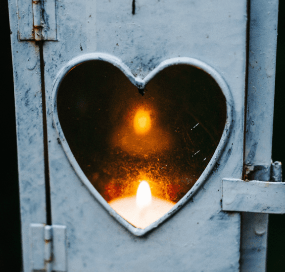 Heart-shaped lantern expressing personal strengths Credit Cathal Mac
