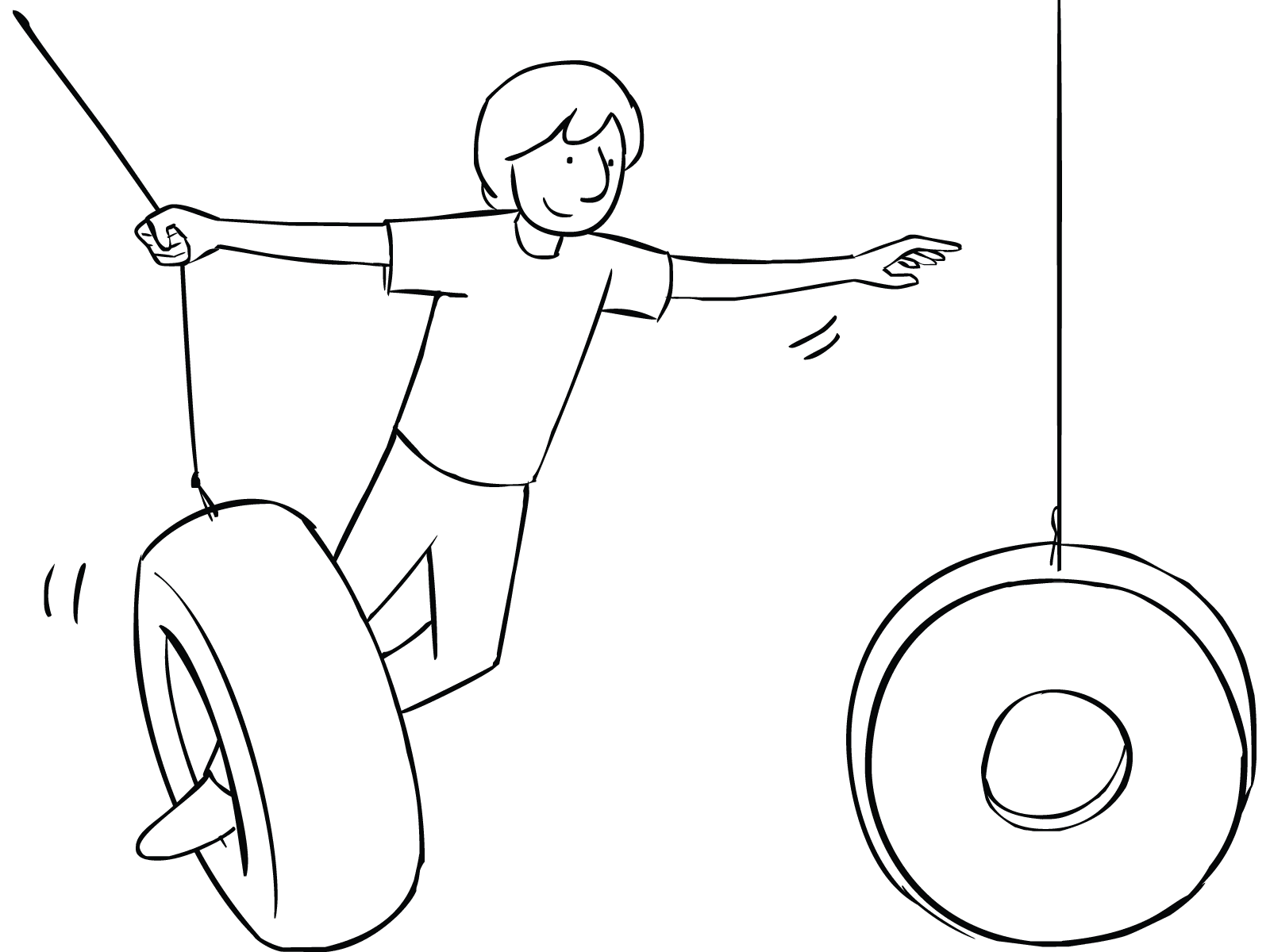 Swinging Tyres or Swinging Tires - Step-by-Step Instructions