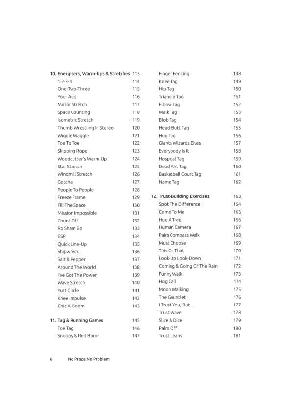 NPNP Table of Contents Page 2