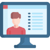 Illustration of desktop online learning
