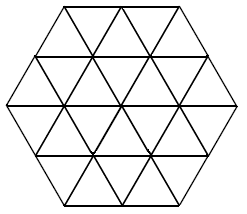 How many triangles in this hexagon