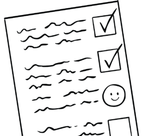 An Inspiring Check-in sheet to Illustrate a wellbeing checklist