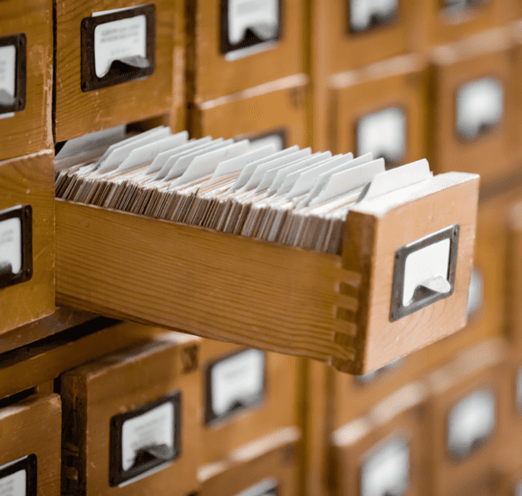 Knowledge acquired inside a library catalogue