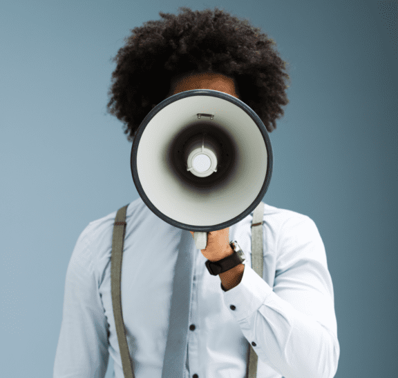how to get groups attention with megaphone