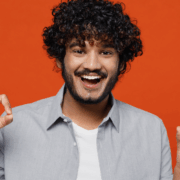 Man with okay hand gesture overjoyed by no prep icebreakers