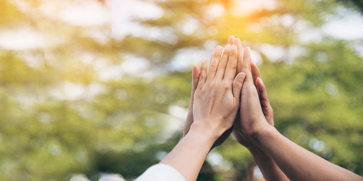 Hands doing high five