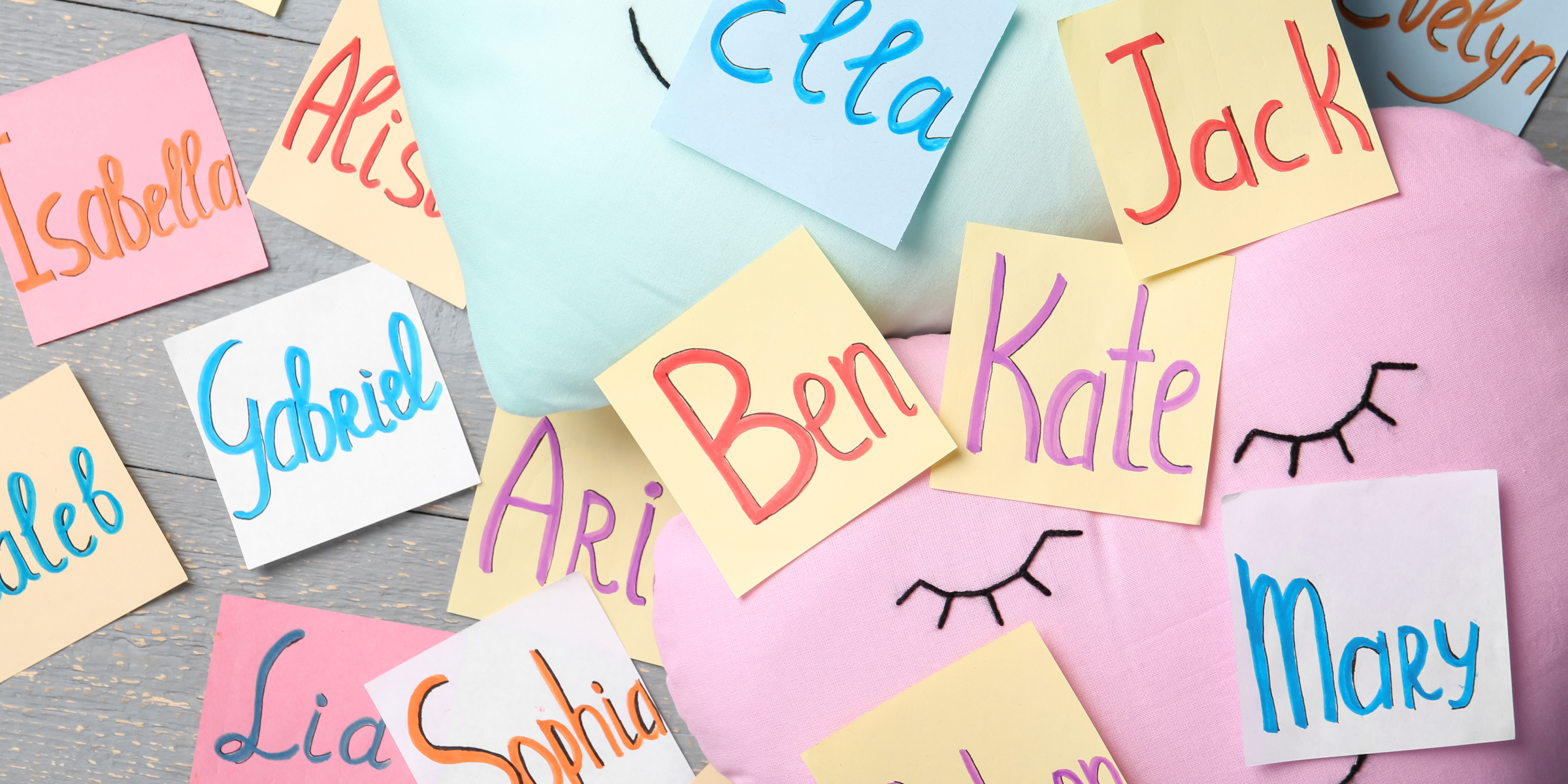 Names on Post-It notes helping groups feel like a team